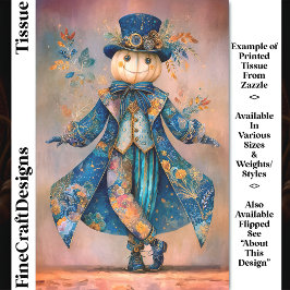 青いフローラコートのホワイトカボチャDM9LFデコページ 薄葉紙