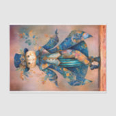 青いフローラコートのホワイトカボチャDM9RFデコページ 薄葉紙 (正面)