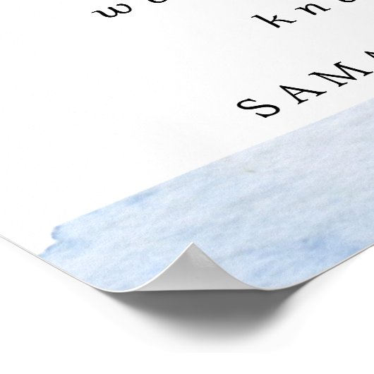 青いフローラサイドのサインではなくシート結婚を選ぶ ポスター (角)