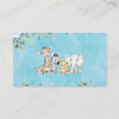 青いフローラサファリ動物ブックリクエストの挿入 エンクロージャーカード (裏面)