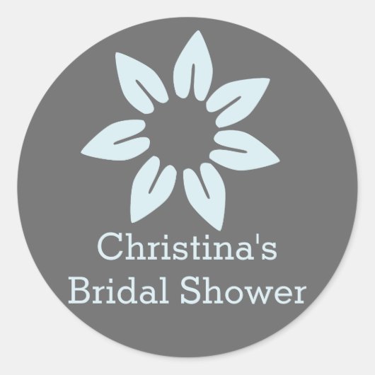 青いフローラシール ラウンドシール (正面)