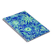 青いフローラスパイラルノートブック ノートブック (右側)