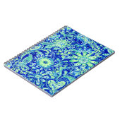 青いフローラスパイラルノートブック ノートブック (左側)