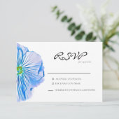 青いフローラスペインの応答カード 出欠カード (スタンド正面)