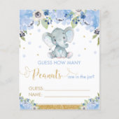 青いフローラゾウは何枚の落花生ゲームを推測 (正面)