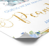 青いフローラゾウは何枚の落花生ゲームを推測 ポスター (角)