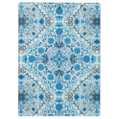 青いフローラタイル クリップボード (裏面)