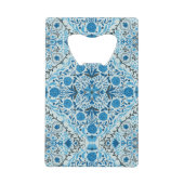 青いフローラタイル クレジットカード栓抜き (裏面)