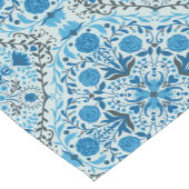 青いフローラタイル ショートテーブルランナー (コーナー)