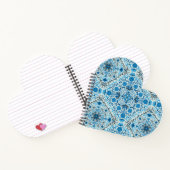 青いフローラタイル ノートブック (内部)