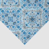 青いフローラタイル 薄葉紙 (詳細)