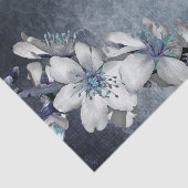 青いフローラテクスチャの切り離しティッシュペーパー 薄葉紙 (詳細)