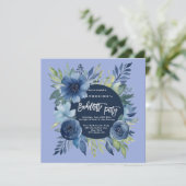 青いフローラバチェロレッテ招待状 招待状 (スタンド正面)