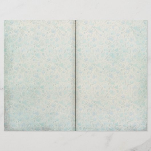 青いフローラパターン(の模様が)あるとレースジャーナルのページ (裏面)