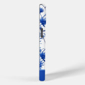 青いフローラパーソナライズされたのiPhoneケース Case-Mate iPhoneケース (裏面 / 右)