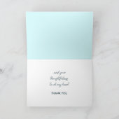 青いフローラフレームカスタムのサンキューカード サンキューカード (内部)