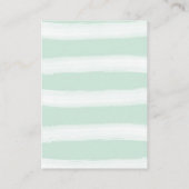 青いフローラブックのベビー要求カード エンクロージャーカード (裏面)