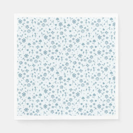 青いフローラベビーで開花男の子のシャワー スタンダードランチョンナプキン