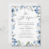 青いフローラリハーサルディナーの前の夜 招待状 (正面)