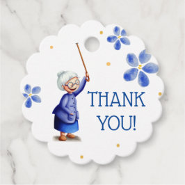 青いフローラレディと杖の水色感謝していあなた フェイバータグ