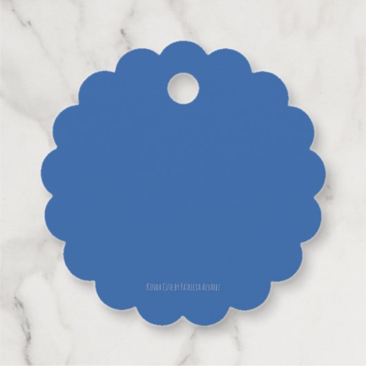 青いフローラレディと杖の水色感謝していあなた フェイバータグ (裏面)