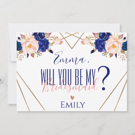 青いフローラ写真お前なしでは結び目が結べない 招待状 (正面)