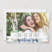 青いフローラ写真お前なしでは結び目が結べない 招待状 (裏面)