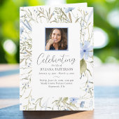 青いフローラ写真お祝いの生葬 プログラム