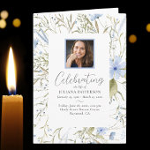 青いフローラ写真お祝いの生葬 プログラム