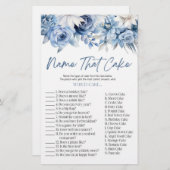 青いフローラ名ザケーキブライダルシャワーゲーム 便箋 (正面/裏面)