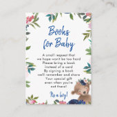 青いフローラ少年のベビー要求カード エンクロージャーカード (正面)