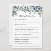 青いフローラ新郎がゲームカードを何と言ったか 招待状 (正面)