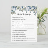 青いフローラ新郎がゲームカードを何と言ったか 招待状 (スタンド正面)