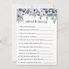 青いフローラ新郎がゲームカードを何と言ったか 招待状