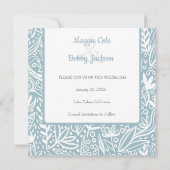 青いフローラ日付の保存 セーブザデート (裏面)