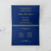 青いフローラ王室のつる植物と写真キンセアニェラ カード (内部)