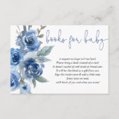 青いフローラ男の子のシャワー書要求の挿入 エンクロージャーカード (正面)