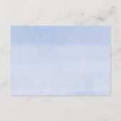 青いフローラ男の子のシャワー書要求の挿入 エンクロージャーカード (裏面)