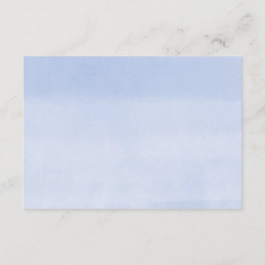 青いフローラ男の子のシャワー書要求の挿入 エンクロージャーカード (裏面)