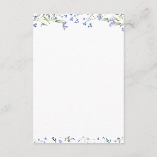 青いフローラ結婚の詳細エンクロージャカード エンクロージャーカード (裏面)