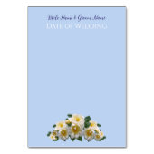 青いフローラ結婚テーマのテーブル名リスト テーブルナンバー (裏面)