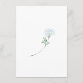 青いフローラ誰が赤ちゃんシャワーゲーム エンクロージャーカード (正面)