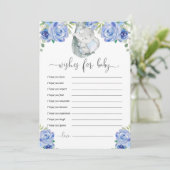 青いフローラ象男の赤ちゃんの願い 招待状 (スタンド正面)