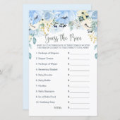 青いフローラ赤ちゃんシャワーのゲーム価格を推測 (正面/裏面)