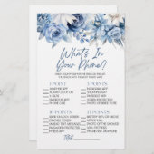 青いフローラ電話で何がブライダルシャワーゲーム 便箋 (正面/裏面)