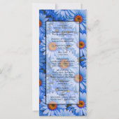 青いフローラ青ひまわり青いデイジーパターン (裏面)