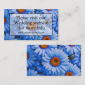 青いフローラ青ひまわり青いデイジーパターン エンクロージャーカード (正面/裏面)