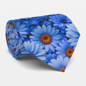 青いフローラ青ひまわり青いデイジーパターン ネクタイ (ロール)