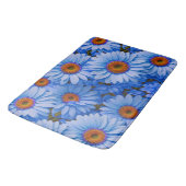 青いフローラ青ひまわり青いデイジーパターン バスマット (アングル)