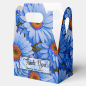 青いフローラ青ひまわり青いデイジーパターン フェイバーボックス (オープン)